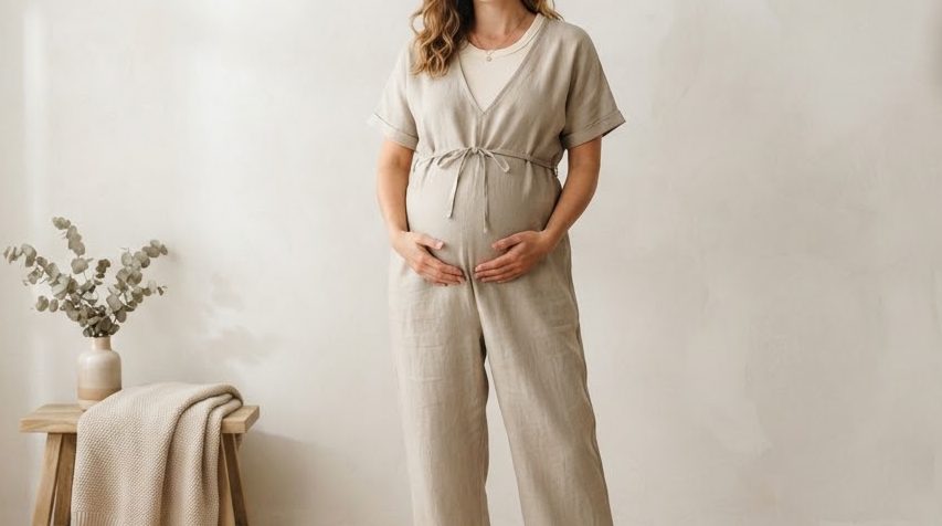 Linen Blend Jumpsuit — detail view